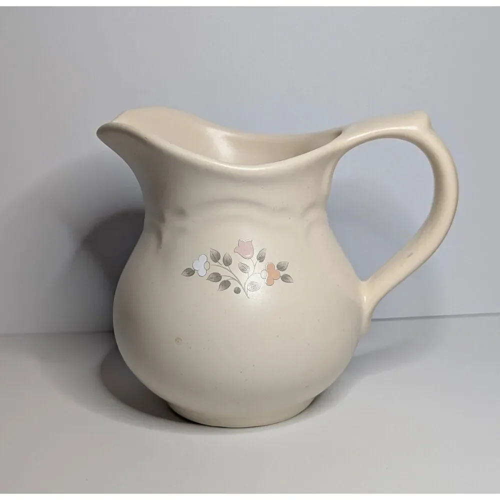 Vintage Pfaltzgraff Tea Rose Small Stoneware Creamer Pitcher 5.5